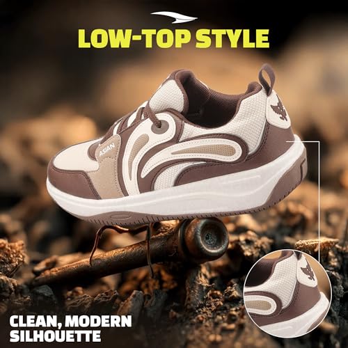 Image of ASIAN Hypercushion Mojo-08 Men's Premium Sneaker with E-TPU Midsole | Memory Foam Technology with TPR Low-Top Style | Ideal for Travel & Daily Style