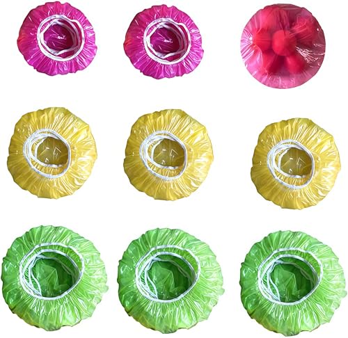 60 Pezzi Coperchio Ciotola in Plastica,Coprivivande Plastica,Copri Alimenti, Coperchi in Morbida Ciotole, per La Protezione della Freschezza delle Verdure o per Casa