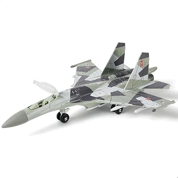 NUOTIE SU-35 Fighter Jet Model Kit 1/100 Plastic Assembly Millitary Jet Plane Aircraft Model with Stand Collection or Gift 34 Pieces