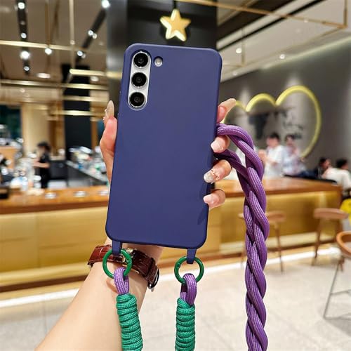 Coque Samsung S23 silicone souple antichoc avec lanière tour de cou