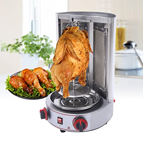 Shawarma Machine Doner Kebab Grill Gyro Rotisserie Oven Meat Broiler Gas Vertical Grill Rotisserie Spinning Grill Machine For Home Kitchen Commercial Restaurant #TOP1