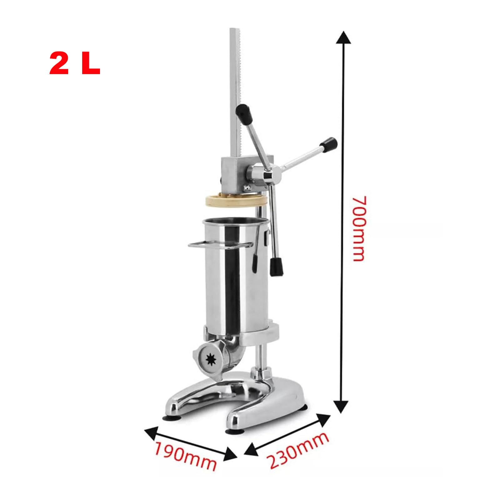 Macchina per Churros Spagnoli Verticali con 5 modalità, Macchina per Frutta Latina in Acciaio Inossidabile, Attrezzatura per Snack per Autentiche Prelibatezze Spagnole,2L