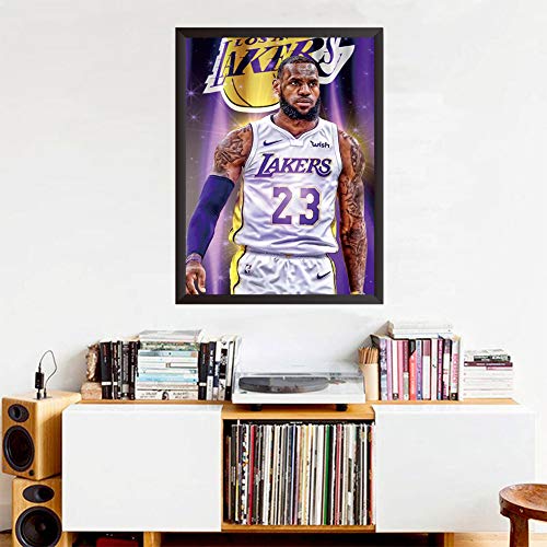 Lebron James Canvas Wall Art,La Lakers Poster Wall Art Print,Star Forever Legend Picture Artwork For Home Decor,Lebron Canvas Wall Poster Print For Men Boys Bedroom Decor ,Unframed.(16"X 24") #TOP2