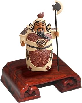 GOLDY&WENDY Rectangular Chinese Carving Lucky Cloud Grain Pedestal Base | Vintage Mahogany Oriental Small Display Stand, Traditional Chinese Aesthetic