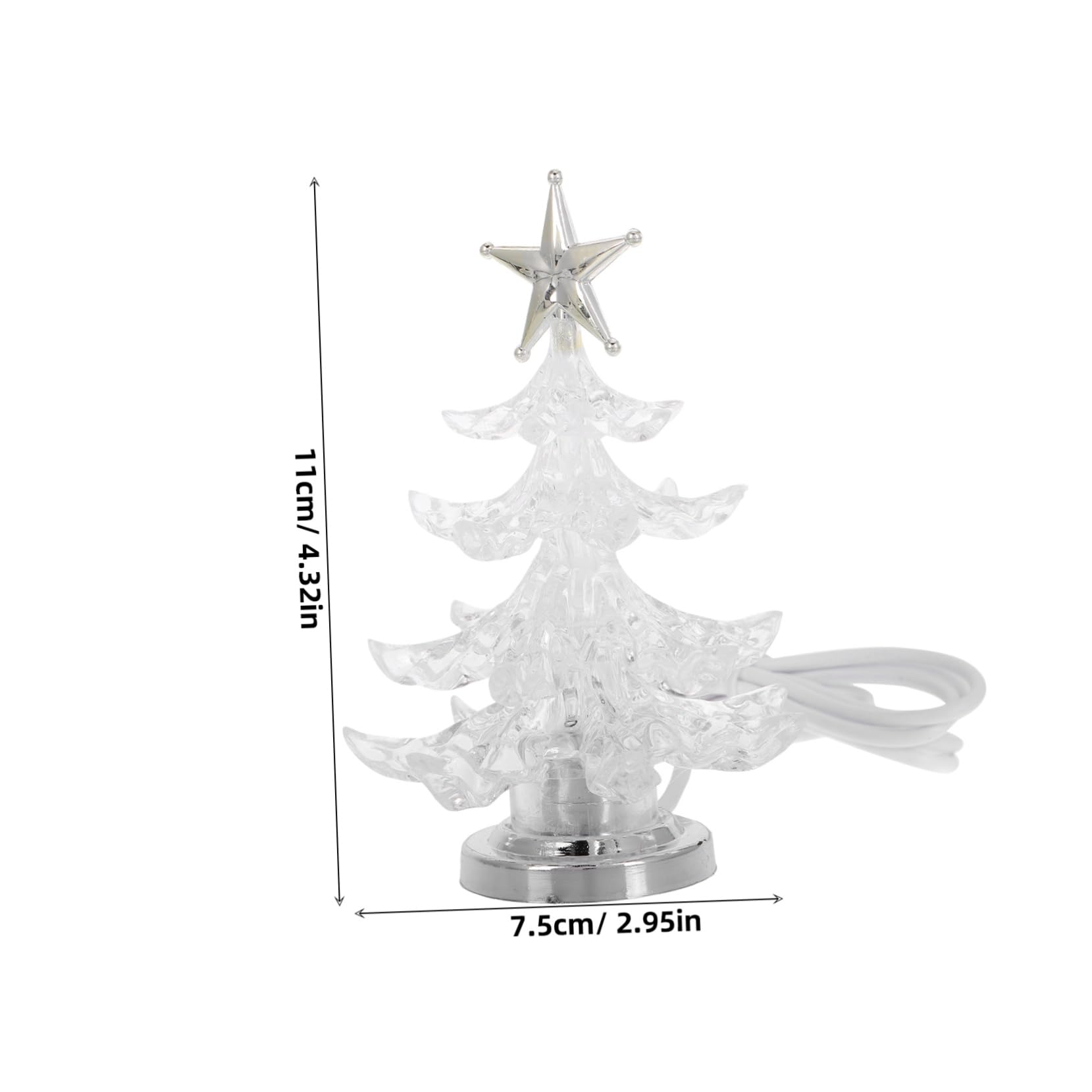 Garneck 2Pcs Christmas Tree Shape Lamp Creative Light for Bedroom Home Decor and Holiday Parties USB Powered Prismatic Design for Unique Atmosphere