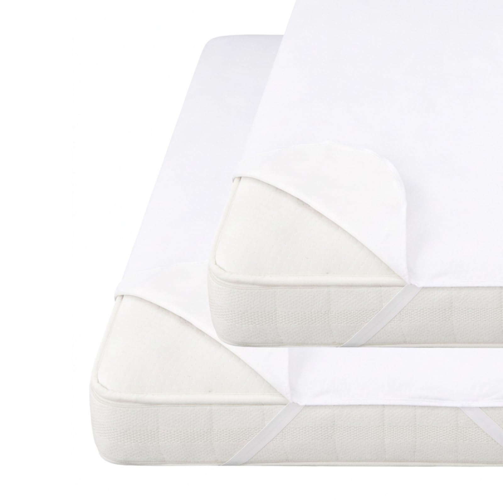 Moon -clean – 2 unidades – Cubrecolchón de incontinencia Molton con gomas en las esquinas – Parte superior de algodón – Impermeable – Fabricado en Alemania (120 x 200)