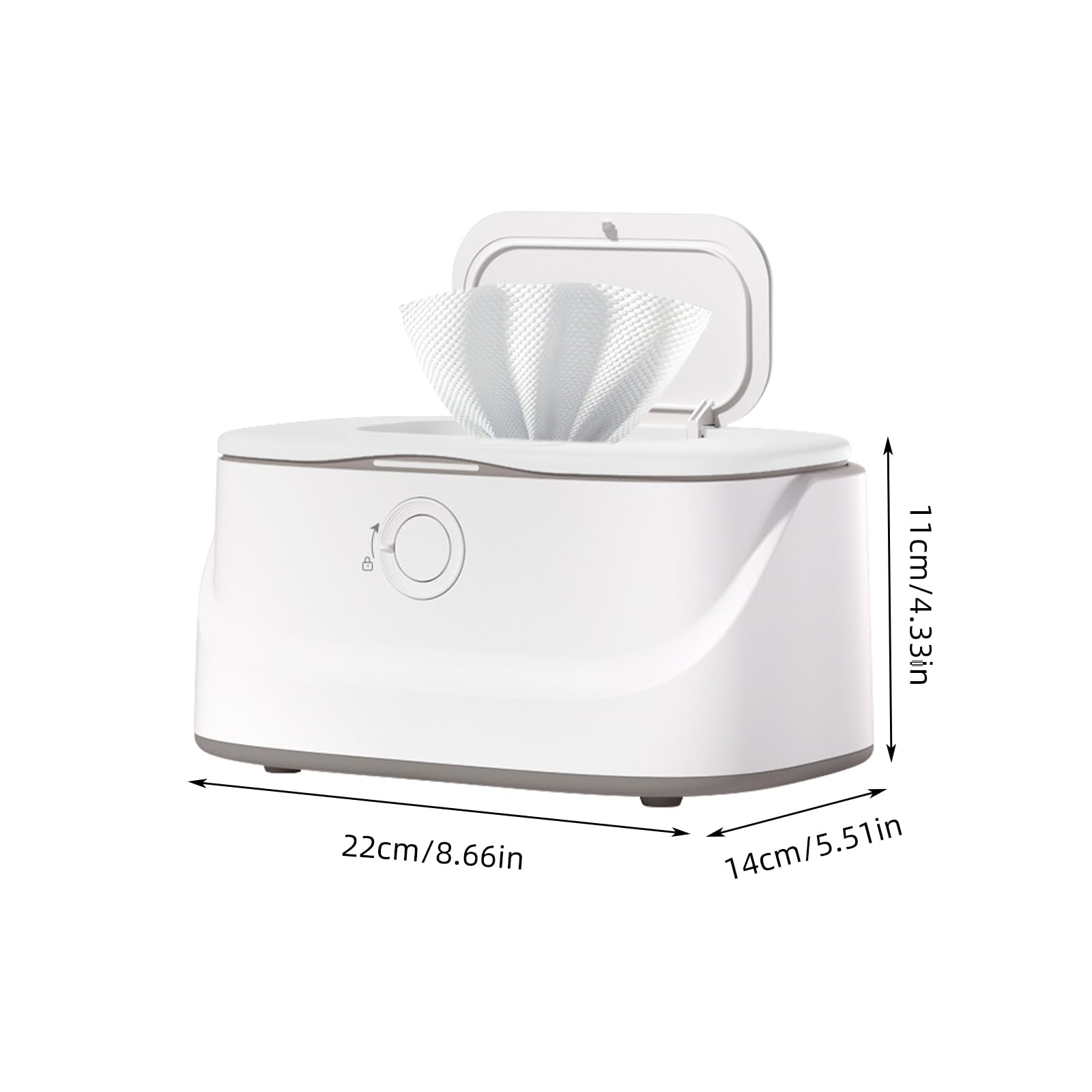 Calentador de toallitas húmedas para bebé, CEIEVER portátil pañal Wipe Warmer Wipes caja térmica con ajuste de temperatura de 3 niveles para bebé, toallitas para bebé, caja de calefacción, para el