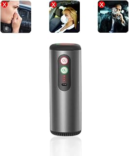 Purificador De Aire Portátil para Automóvil, Modo Dual De Ozono Y Anión, Purificación Y Desinfección De Aire Generador De Iones Negativos con Carga USB Y Ozonizador O3,Gris