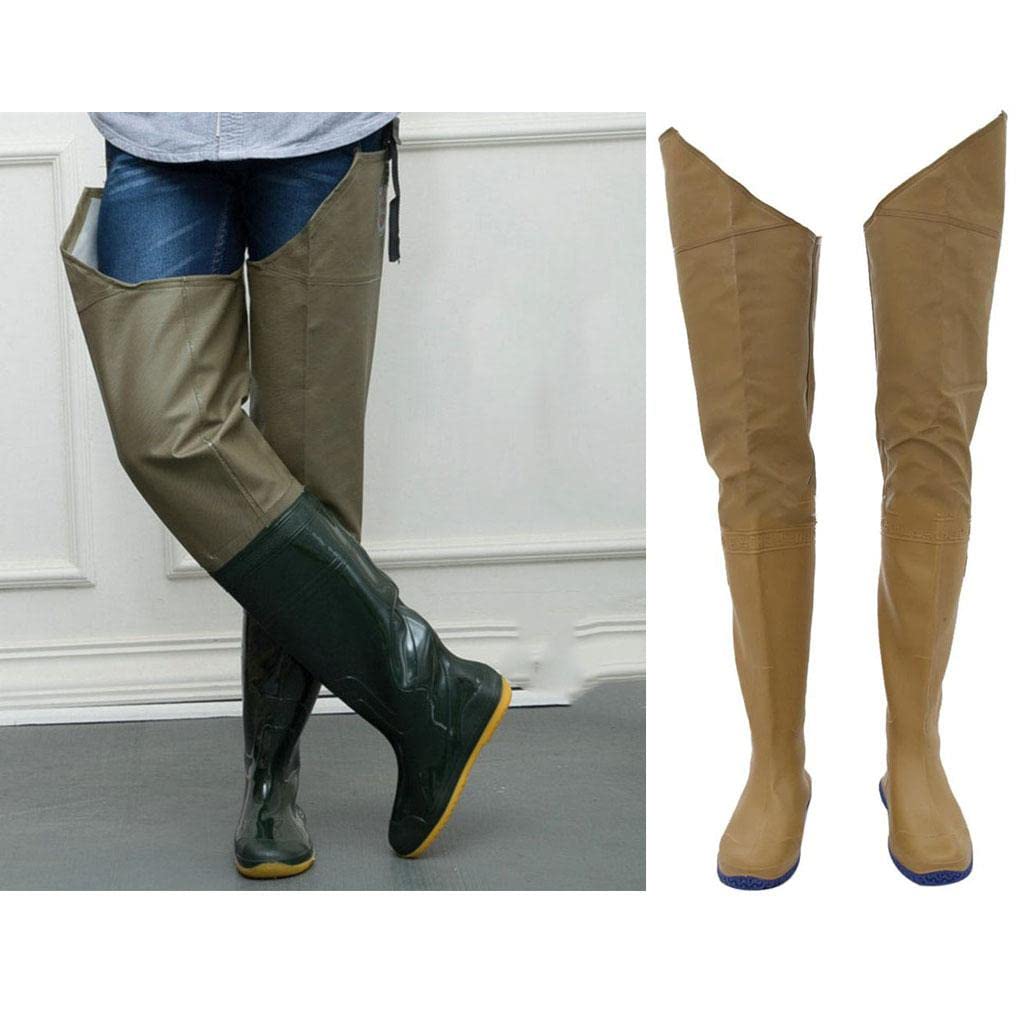 GGNPCWW Tuta da guado in gomma traspirante pantaloni da pesca impermeabili stivali tuta da lavoro caccia pantaloni da pioggia 41-44 trampolieri da pesca da uomo