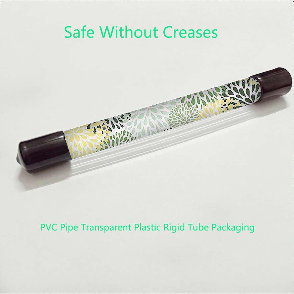 Soft Green Cream Non-Adhesive Window Privacy Film Petals Traditional Springtime Garden Opaque Window Sticker Glass Film for Home Modern Floral 23.6Wx47.2L-inch