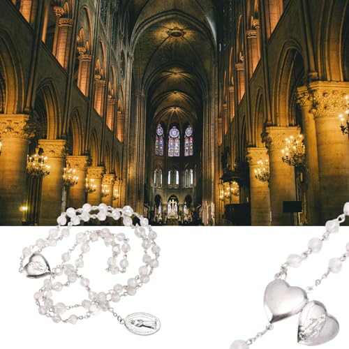 Our Lady of Tears Chaplet, Seven Sorrows of Mary Rosary, Catholic Silver Heart Locket with Medal4