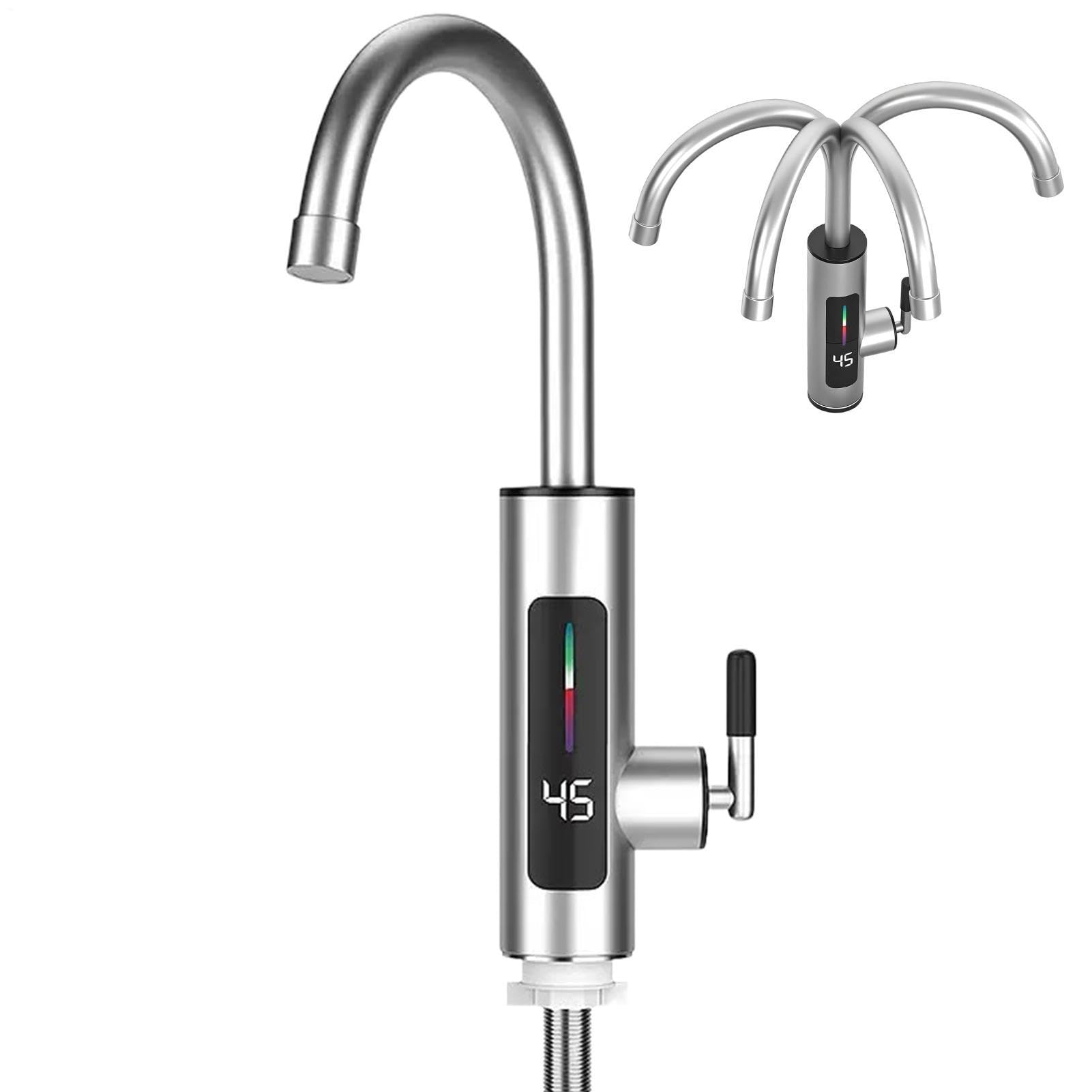 Rubinetto per lavabo da bagno, rubinetto girevole a 360 gradi, con display