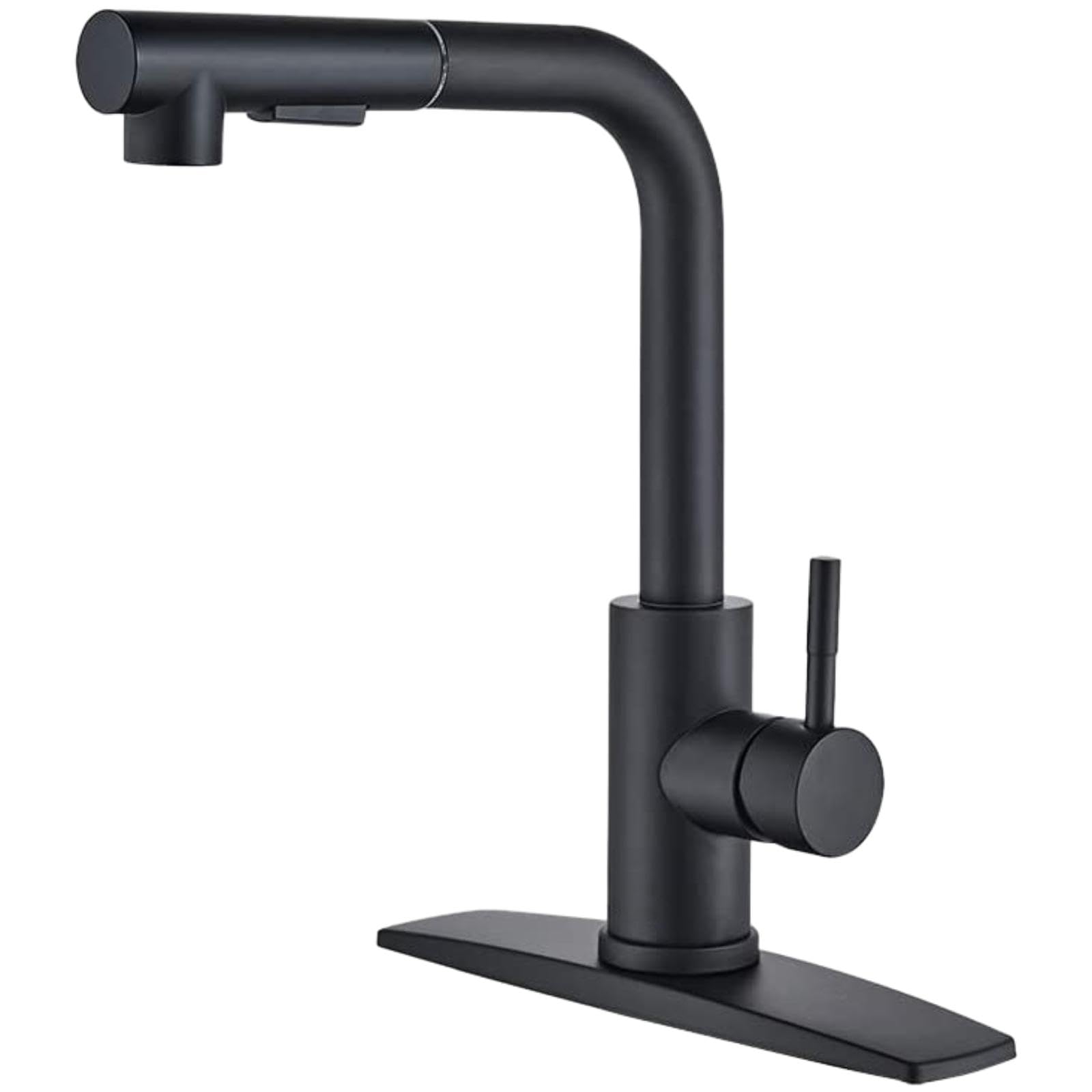 ZYCHSJXA Kitchen Sink Mixer Tap Faucet Pull-Out Matte Black