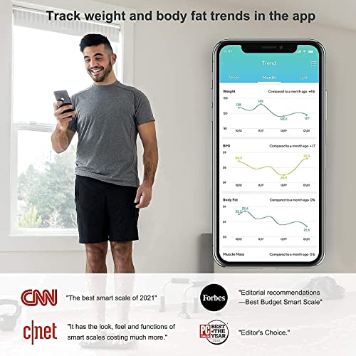 Wyze Scale & Wyze Scale S Black, Boday Fat Scale, Smart Scale For Body Weight, Digital Bathroom Scale, Heart Rate Monitor, Baby/Pet Mode, App, Bluetooth, 400Lbs #TOP3