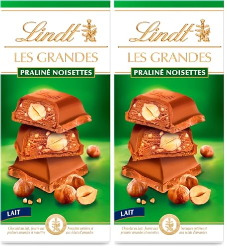 LES GRANDES PRALINÉ LAIT NOISETTES Tablette 225 g (Lot de 2)