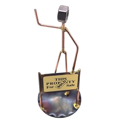 Real Estate Agent Collectible Handmade Metal Art Figurine, Desk Accessories, Trophy, Boss Gift, Office D?cor, Business Professional, Professional Gift