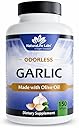 NaturaLife Labs Odorless Garlic Supplement – Garlic Extract Softgels with Organic Olive Oil – 150 Count – Non-GMO, Gluten-Free