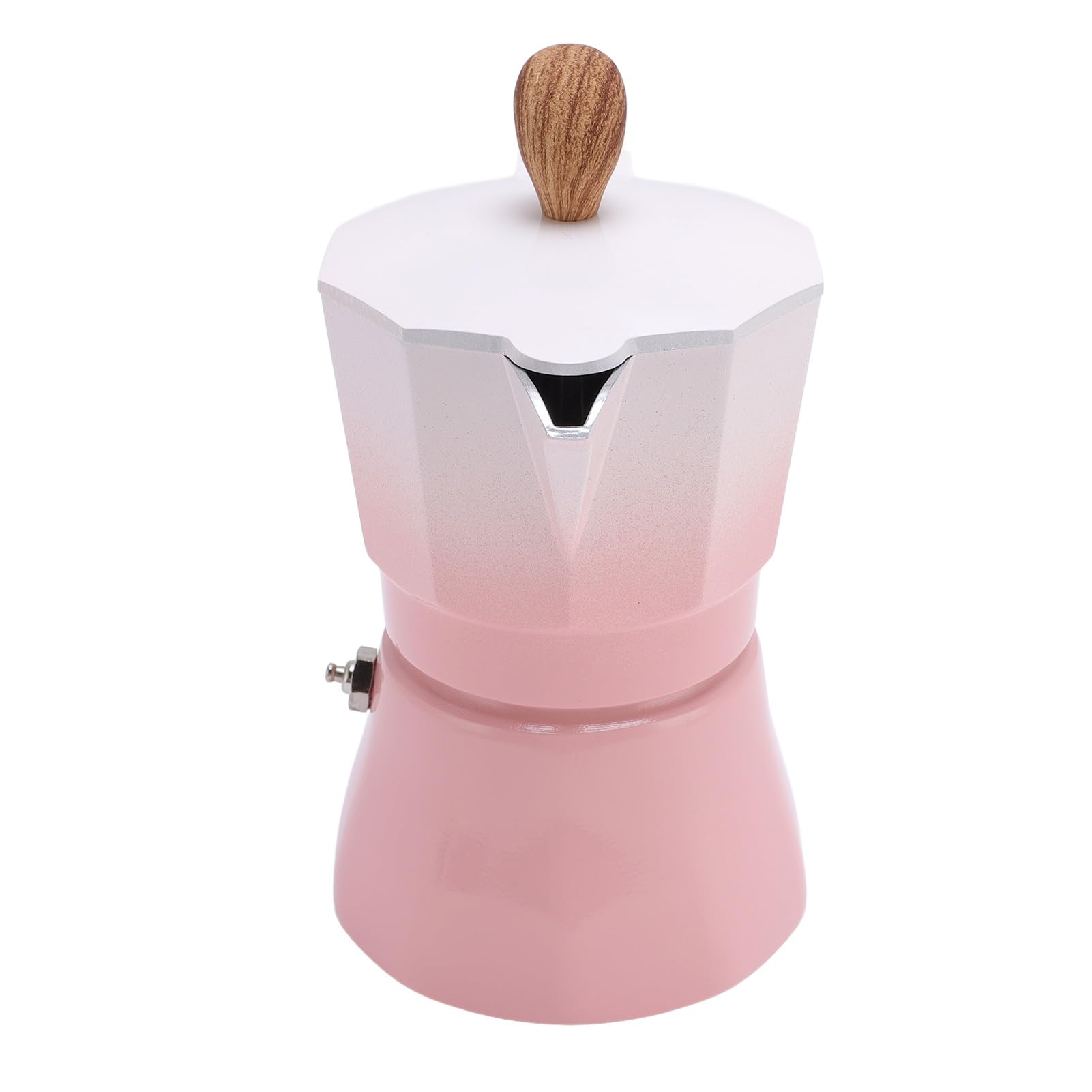 Cocoarm Italiana de Aleación de Aluminio 150 Ml 3 Tazas con Filtro de Papel y Cuchara para la Cocina Casera para Latte Cappuccino (Rosada)