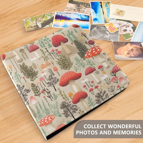 Álbum de fotos adhesivo DIY Scrapbook Álbum con hongos y jungla, 3 anillas, 40 páginas, 8x10 pulgadas para recuerdos miniatura 5