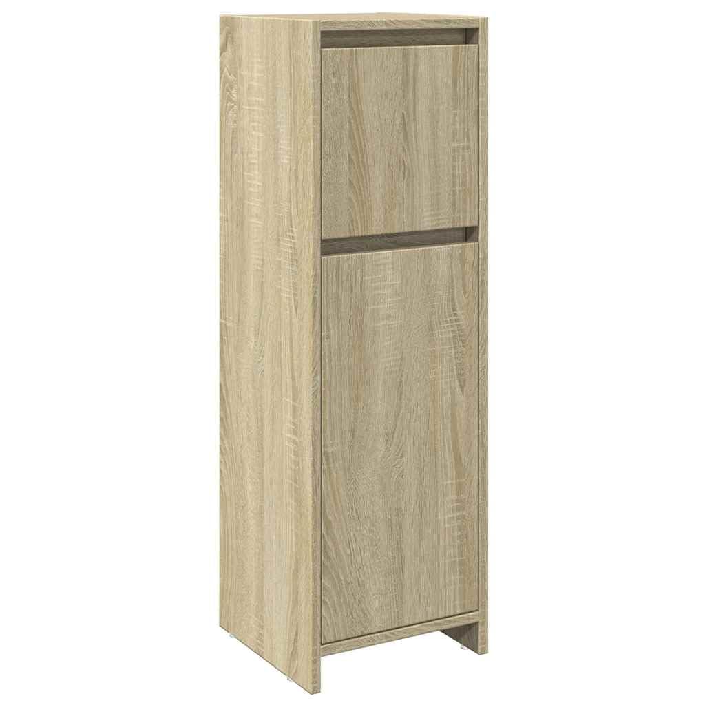 vidaXL Mobile da Bagno Rovere Sonoma 30x30x95 cm in Legno Multistrato, armadietto da Bagno, unità da Bagno, credenza da Bagno, portaoggetti da Bagno