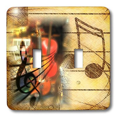 Interruptor de violas y notas musicales para decoración artística del hogar