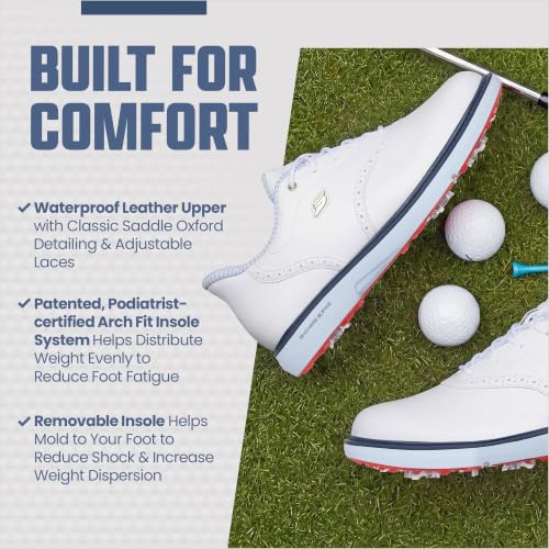 Image of Skechers Men's Prestige Slip-Ins Golf Shoe | Golf, Waterproof, Slip-ins, Arch Fit, ECO FLIGHT Cushioning, Premium Leather, Lightweight