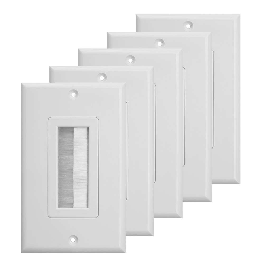 Plaque murale à poils pour câble HDMI basse tension et encastrement TV