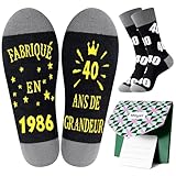 Moyel Cadeau Homme 40 Ans Anniversaire Chaussettes Homme 43 46 Idee de Cadeau 40 Ans Homme Original 1986 Cadeaux Anniversaire Papa Mari Fils Frère