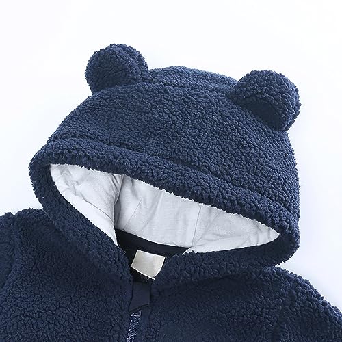 Toddler Cute Outwear Children's Jumpsuit Autumn/Winter Cute Cartoon Hooded Zippered Jumpsuit Party Birthday Indoor2