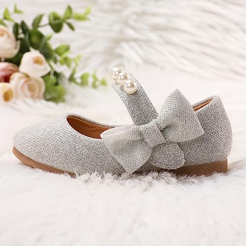 PATPAT Girls Dress Shoes Mary Jane Shoes Toddler Dress Shoes Ballet Shoes for Girls Wedding Party Dress Shoes for Girls Toddler Kids (Toddler/Little Kids)4