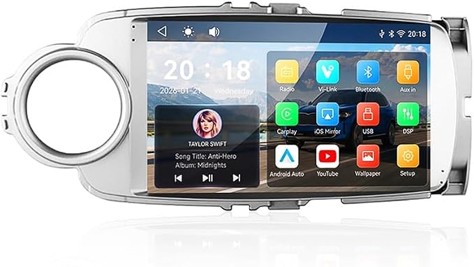 Nawigacja GPS Radio dla Yaris 2012-2017, Ekran Dotykowy 9\