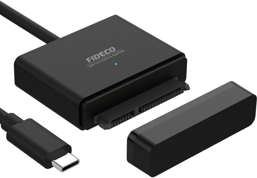 FIDECO SATA Adapter Cable, USB 3.0Type C External Hard Drive Converter Cable Adapter for 2.5" SATA I/II/III HDD/SSD, Plug and Play …