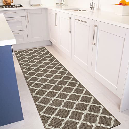 Shacos Long Door Mats Indoor 24"X71" Washable Front Door Mat Non Slip Water Absorbent Entryway Rug Doormat Indoor Entrance Floor Mat Runner For Home Garage Kitchen Laundry, Brown #TOP5