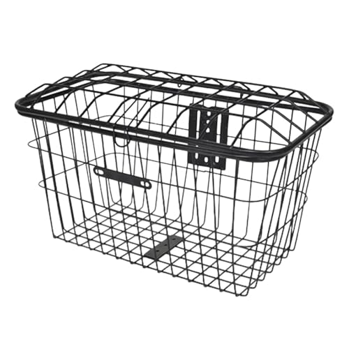 DYNWAVE Bike Storage Basket Bicycle Cargo Basket Universal Anti Rust Coating Metal Wire for Mountain Road Bike Simple Installation