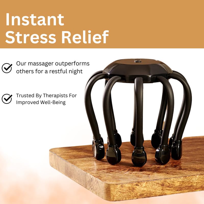 Bliskloud octopus head massage, calms headache, increases sleep, relieves stress. 360? Skull massage | Versatile mode | Lack of stress and anxiety, deep skull massage Bliskloud octopus head massage, calms headache, increases sleep, relieves stress. 360? Skull massage | Versatile mode | Lack of stress and anxiety, deep skull massage