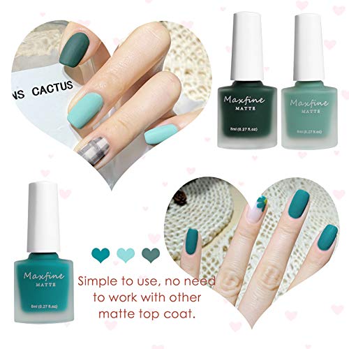 Lokfar 6 Colors Matte Nail Polish Set, Mist Effect Matte Finish Velvet Gel Nail Polish Kit, Long Lasting Waterproof Velvet Nail Polish Nail Art 8 Ml/Bottle -#C #TOP7
