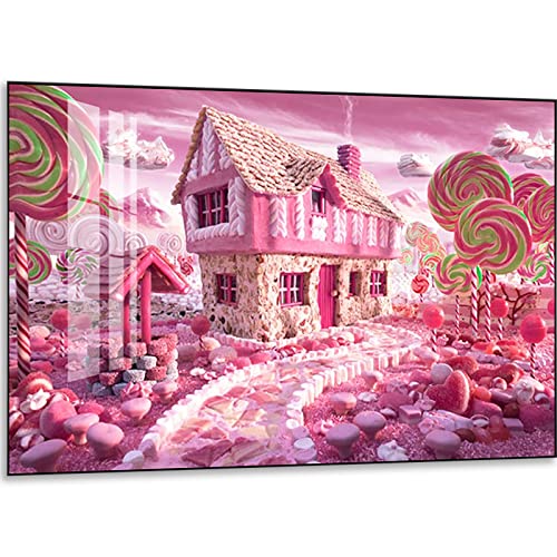 Image of Instarry DIY 5D Diamond Painting Kits for Adults and Kids Large Size Cartoon Candy House Crystal Embroidery Wall Decorations Art Set 35.4x23.6 inch