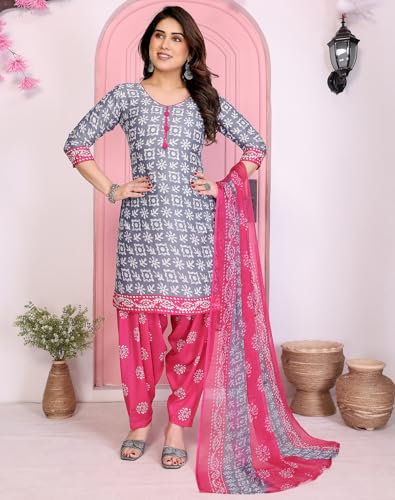 Image of Yashika Unstiched Crepe dress materials | Crepe Salwar Suit for women with dupatta | suit material for women unstitched
