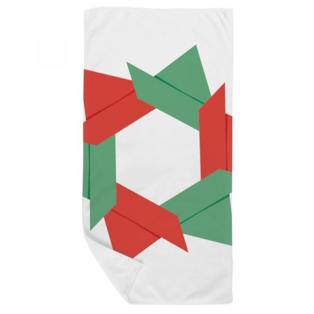 Serviette de bain motif fleur de Noël origami doux gant de toilette multicolor