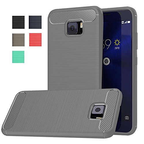 Asus Zenfone V V520KL Case [Not Compatible Zenfone V Live], Dretal Carbon Fiber Shock Resistant Brushed Texture Soft TPU Full-Body Protective Case Cover for Asus Zenfone V V520KL (5.2