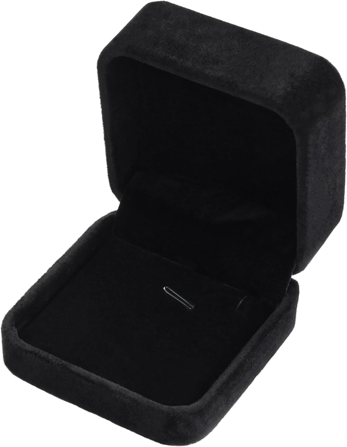 Velvet Necklace Pendant Gift Box Jewelry Box Jewelry Display 2.8 x 2.8 x 1.6 inches (Black)