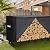 Werph 12FT Firewood Rack Outdoor,Heavy Duty Firewood Storage Rack,Outdoor Firewood Rack with Cover,Wood Rack Log Rack for Outdoor & Indoors, Black