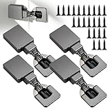 4 Piezas Bisagras Puertas Cocina Ocultas Bisagras Puerta Madera Ajustable de 180°incluye Tornillos, con Función Amortiguación Bisagras para Puertas de Cocina para Cuerpos Armarios de 18-25 mm Muebles