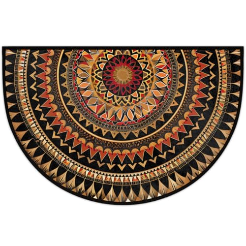 Tapete Mandala Semicírculo Antideslizante 36x24 in miniatura 5