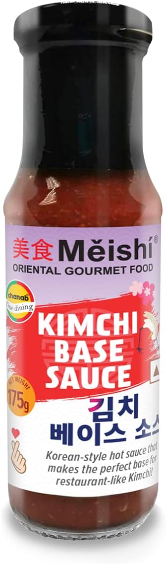 Meishi Korean Kimchi Base Sauce,175Gm, Korean Style Hot Sauce, Restaurant Like Kimchi