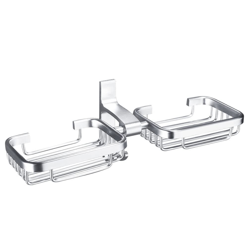 NOBRIM Jabonera de Barra, jabonera de Metal, jabonera Adhesiva, jabonera montada en la Pared para baño, Cocina, Soporte de Esponja