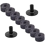 Vaguelly ドラムフェルトパッドセット Φ2.5cm シンバル用交換アクセサリー ブラック シンバルの音質向上 衝突防止 良い保護性能