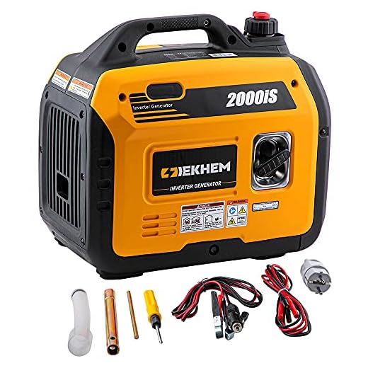 IEKHEM Generador Portátil 2200W, Estación de Energía Electrica Gasolina de Emergencia, 230V AC con Inversor y 4L Tanque, Ultra Silencioso y Ligero Salidas AC/DC/USB para Camping Autocaravan Apagón