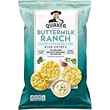 Quaker Popped Rice Crips, Gluten Free, Ranch, Small Bag, 3.03 Ounce