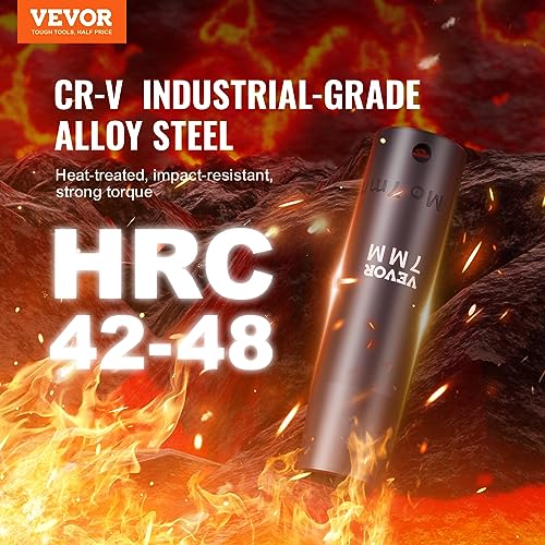 Image of VEVOR 1 /2 inch Drive Impact Socket Set, 23 Piece Socket Set SAE （7 /16 inch -1 inch）& Metric （13-24mm）6 Point Cr-V Alloy Steel for Auto Repair with Ratchet Handle Rugged Construction Storage Case